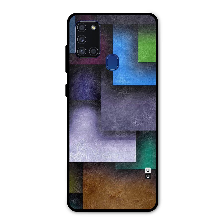 Concrete Squares Metal Back Case for Galaxy A21s