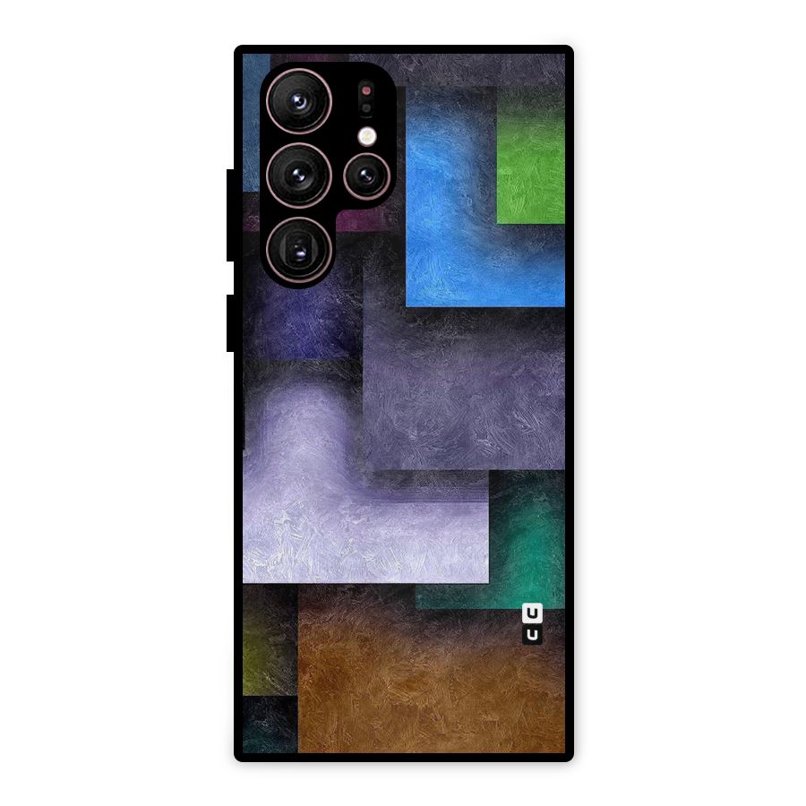 Concrete Squares Metal Back Case for Galaxy S22 Ultra 5G