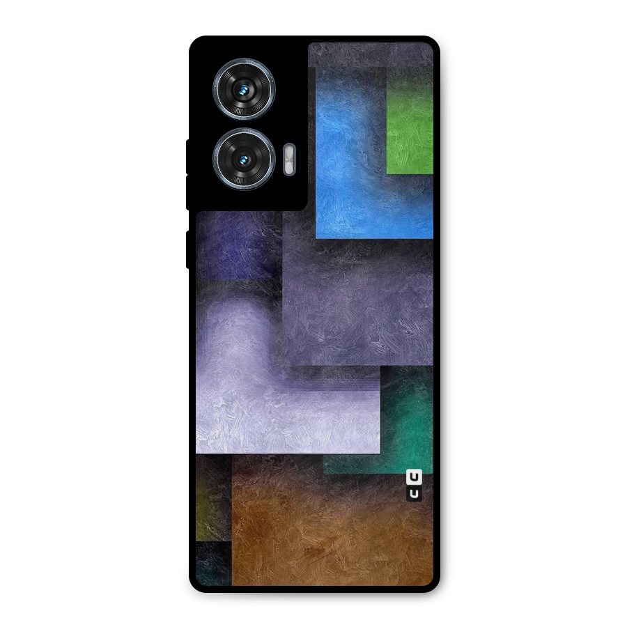Concrete Squares Metal Back Case for Motorola Edge 50 Fusion