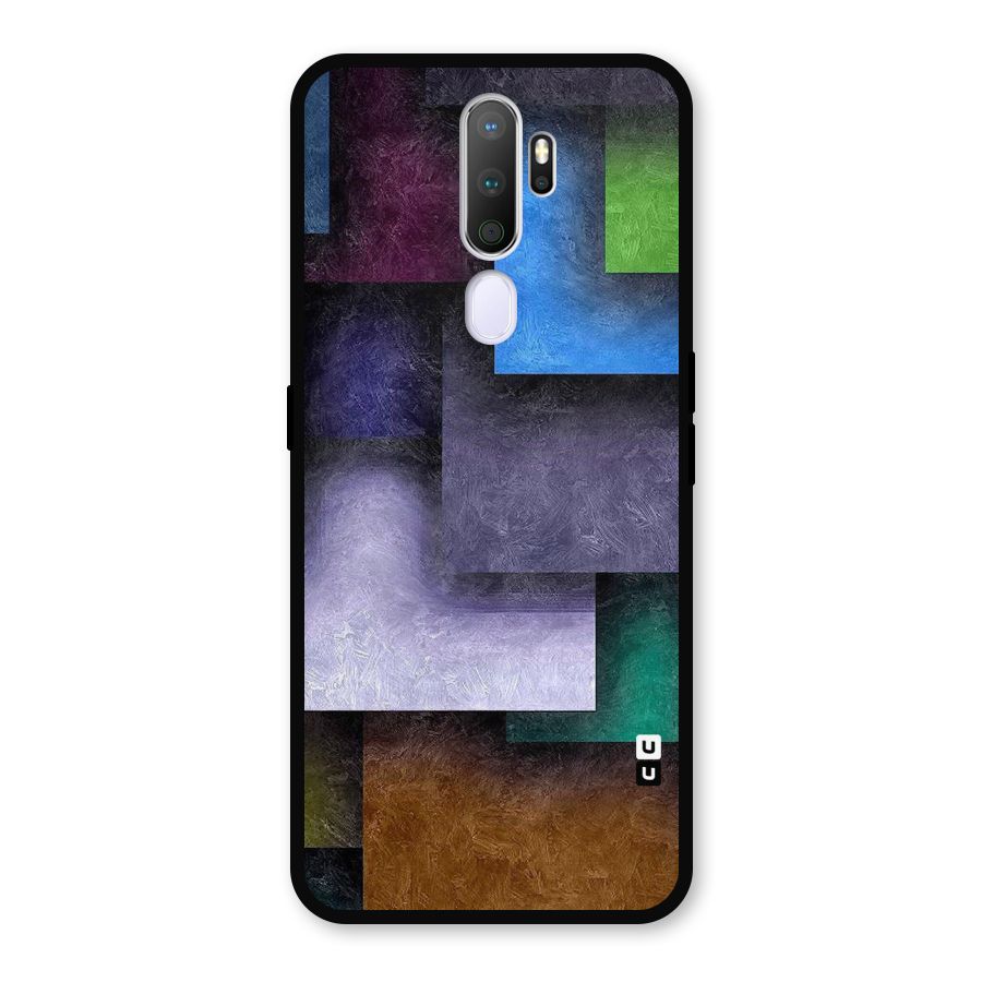 Concrete Squares Metal Back Case for Oppo A9 (2020)