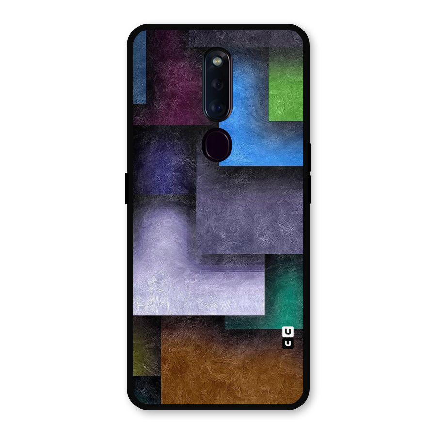 Concrete Squares Metal Back Case for Oppo F11 Pro