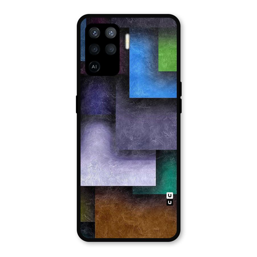 Concrete Squares Metal Back Case for Oppo F19 Pro