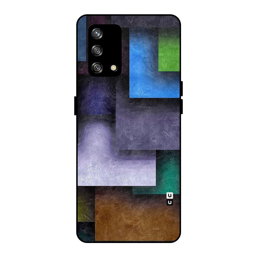 Concrete Squares Metal Back Case for Oppo F19s
