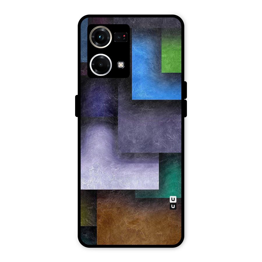 Concrete Squares Metal Back Case for Oppo F21 Pro 4G