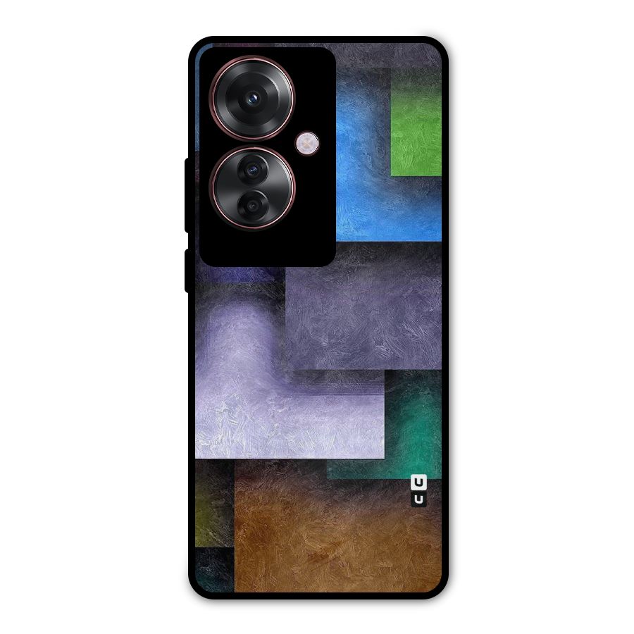 Concrete Squares Metal Back Case for Oppo F25 Pro