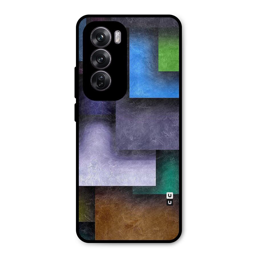 Concrete Squares Metal Back Case for Oppo Reno12 Pro