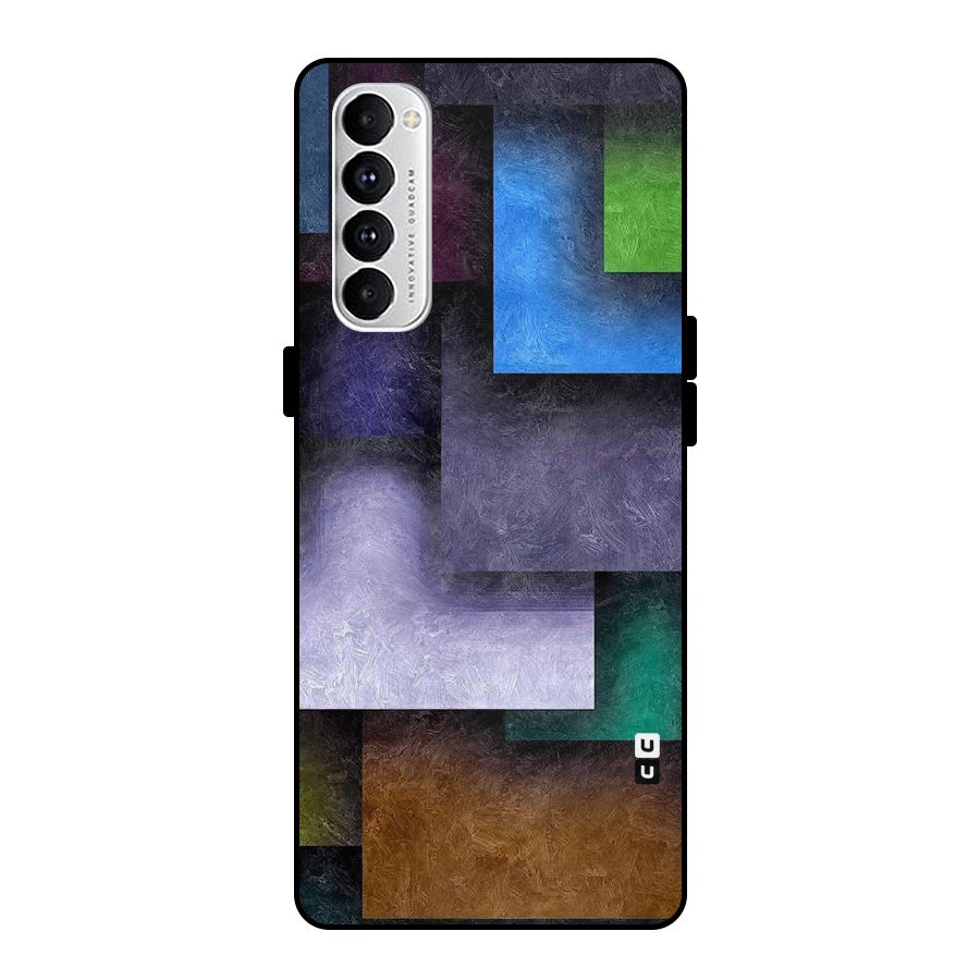 Concrete Squares Metal Back Case for Oppo Reno4 Pro