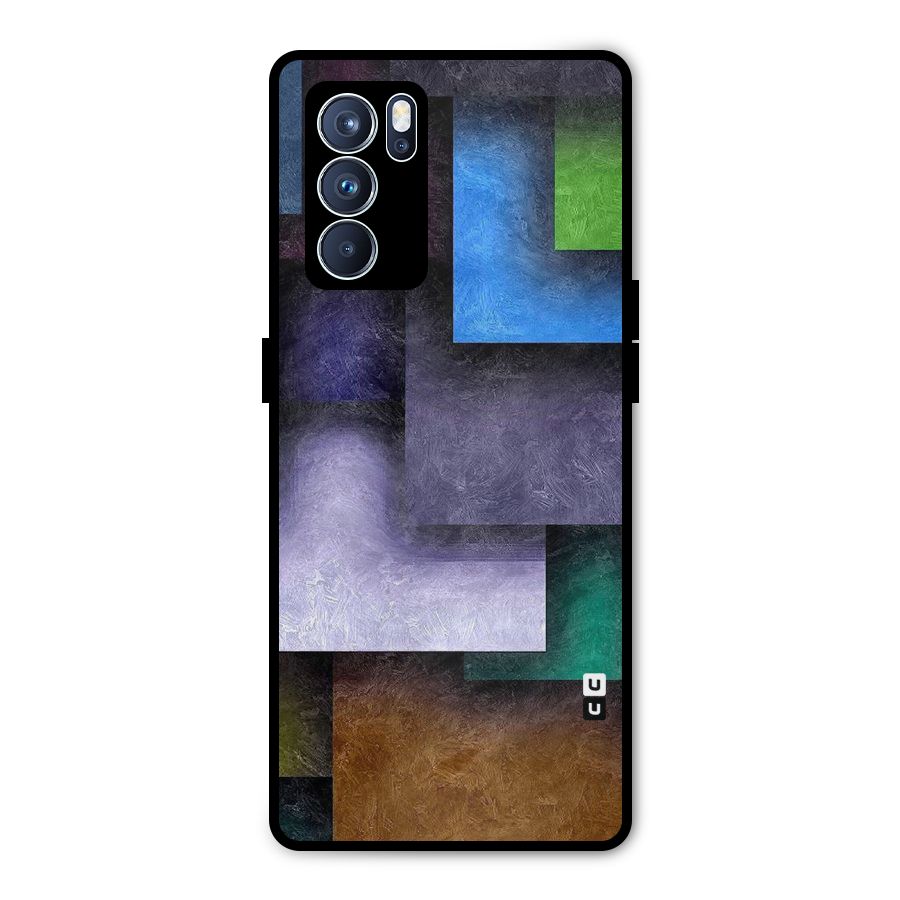 Concrete Squares Metal Back Case for Oppo Reno6 Pro 5G