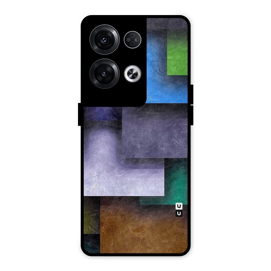 Concrete Squares Metal Back Case for Oppo Reno8 Pro 5G