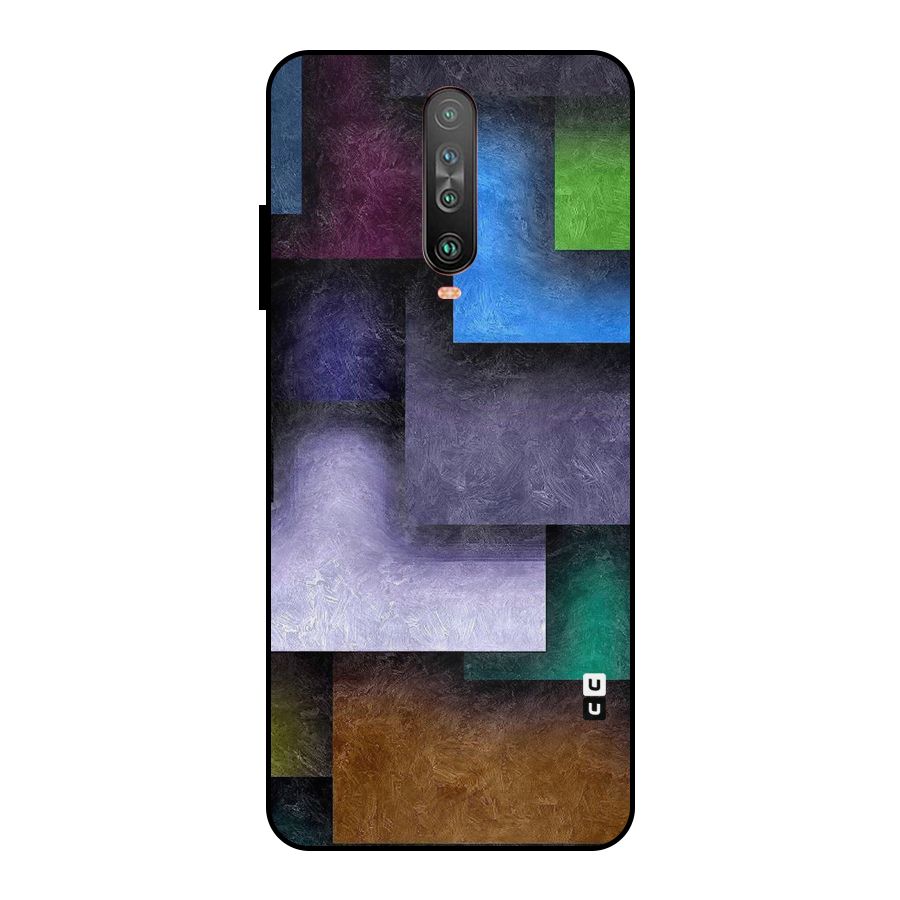 Concrete Squares Metal Back Case for Poco X2