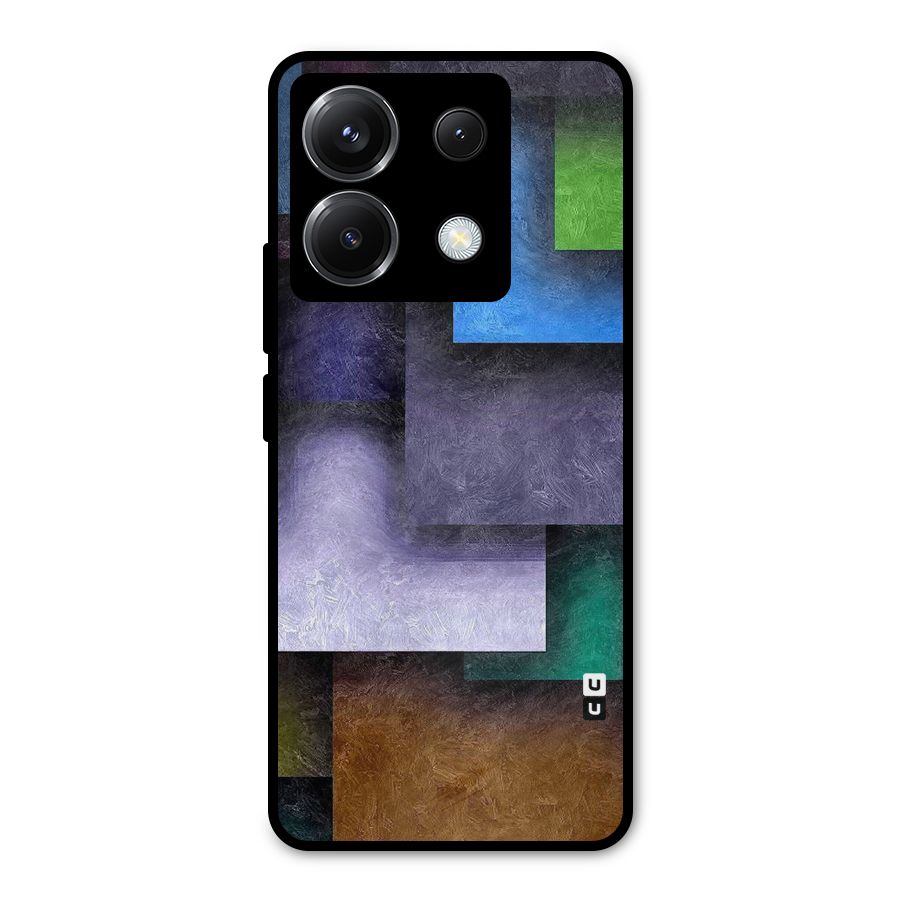 Concrete Squares Metal Back Case for Poco X6
