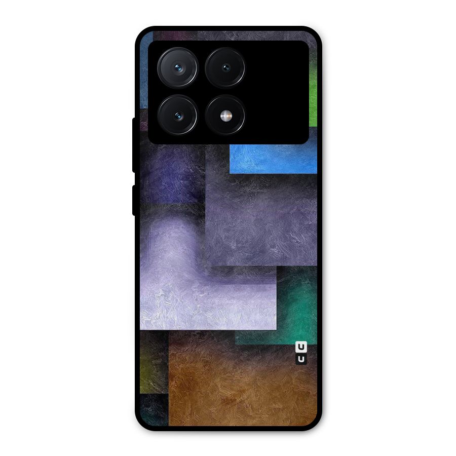 Concrete Squares Metal Back Case for Poco X6 Pro