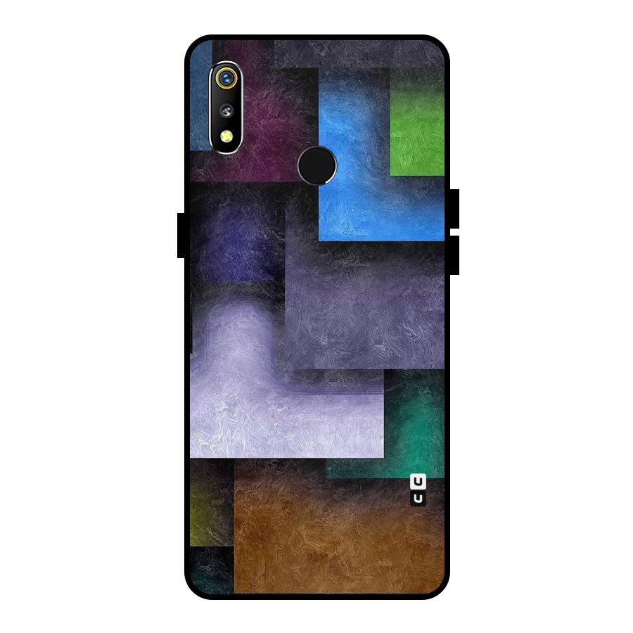 Concrete Squares Metal Back Case for Realme 3i