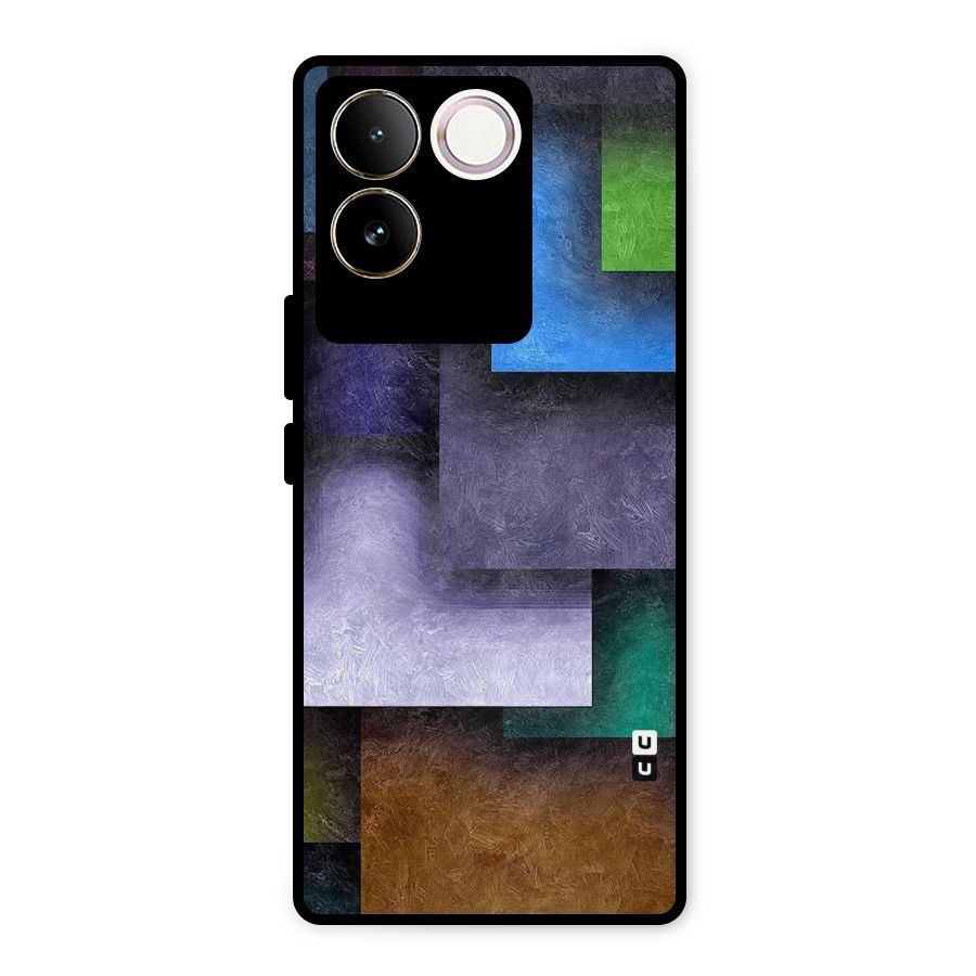 Concrete Squares Metal Back Case for Vivo T2 Pro