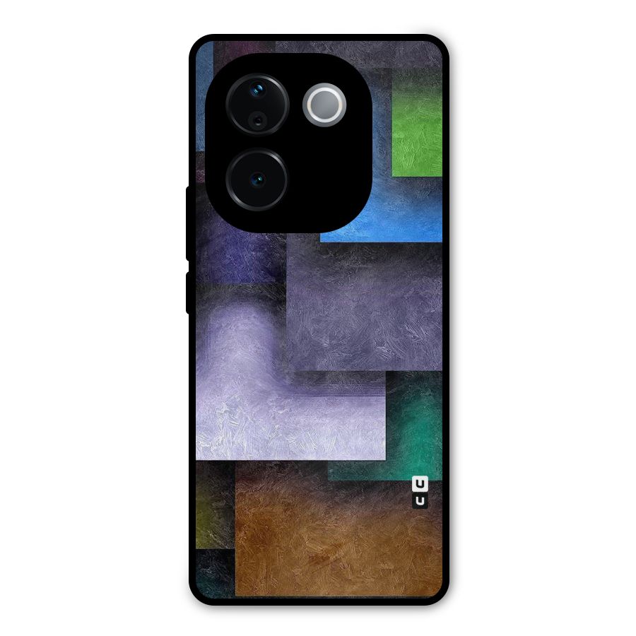 Concrete Squares Metal Back Case for Vivo T3 Pro