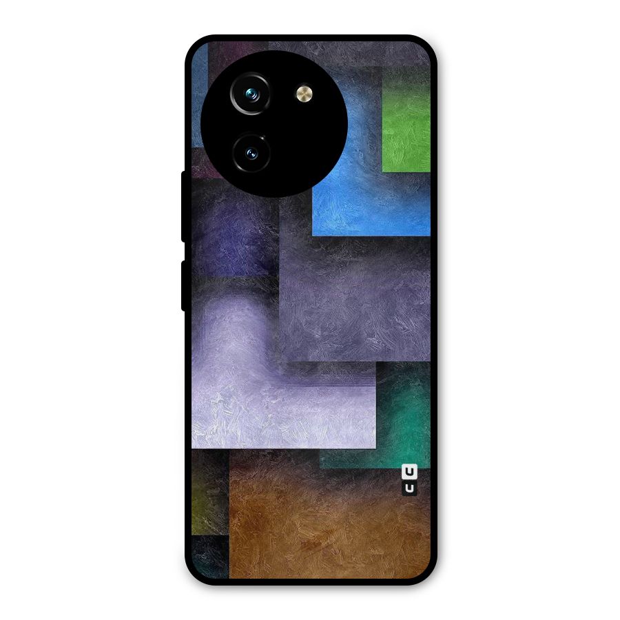 Concrete Squares Metal Back Case for Vivo T3x