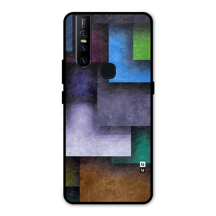 Concrete Squares Metal Back Case for Vivo V15