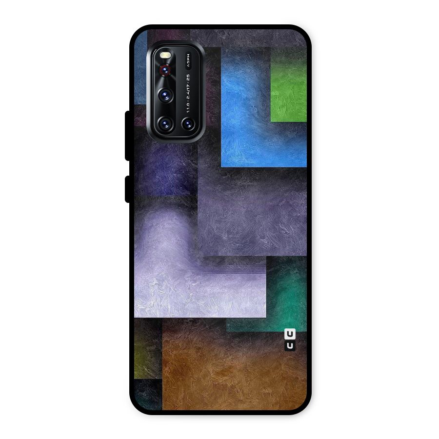 Concrete Squares Metal Back Case for Vivo V19