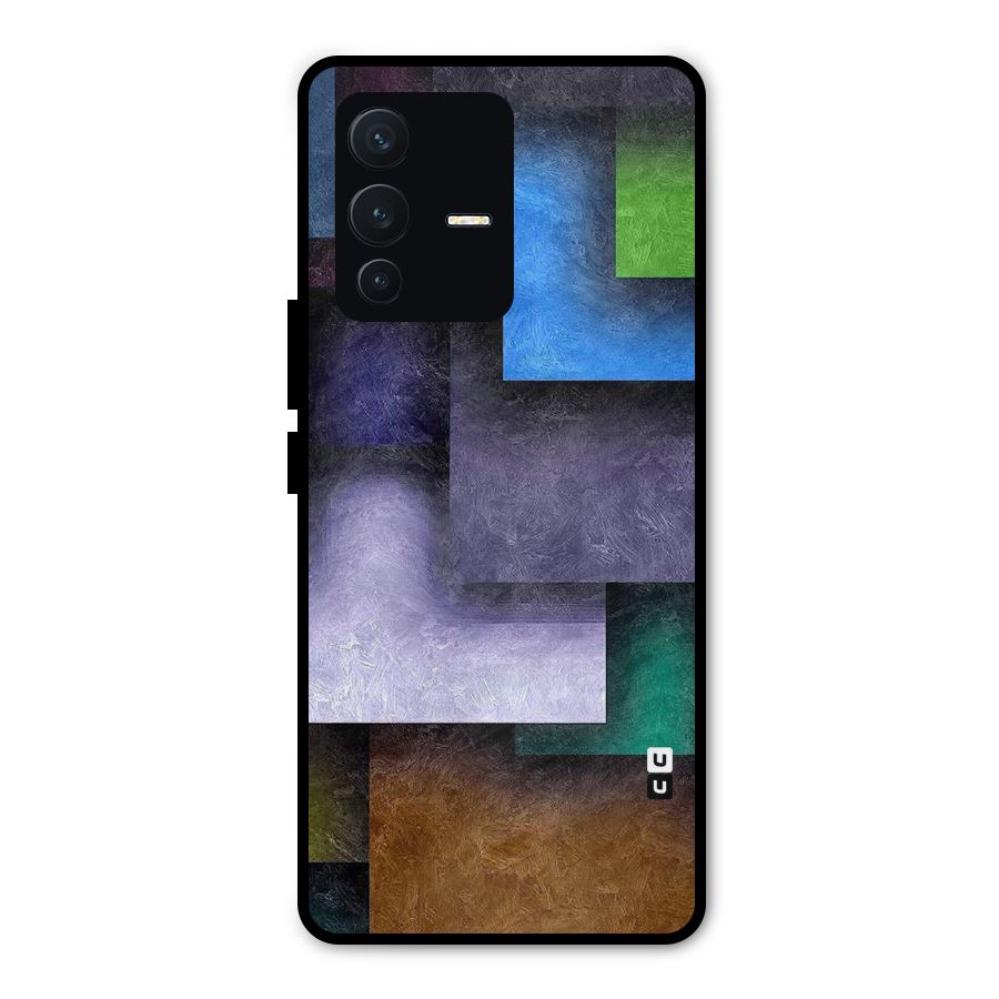 Concrete Squares Metal Back Case for Vivo V23 Pro