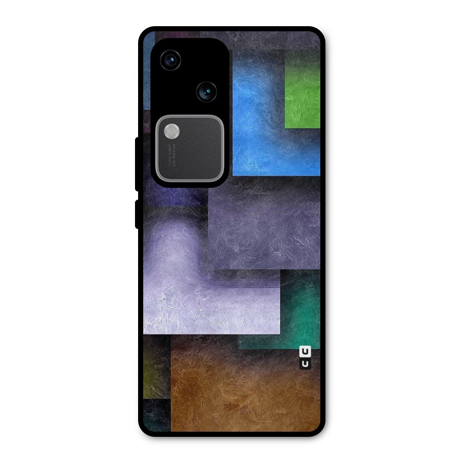 Concrete Squares Metal Back Case for Vivo V30 Pro