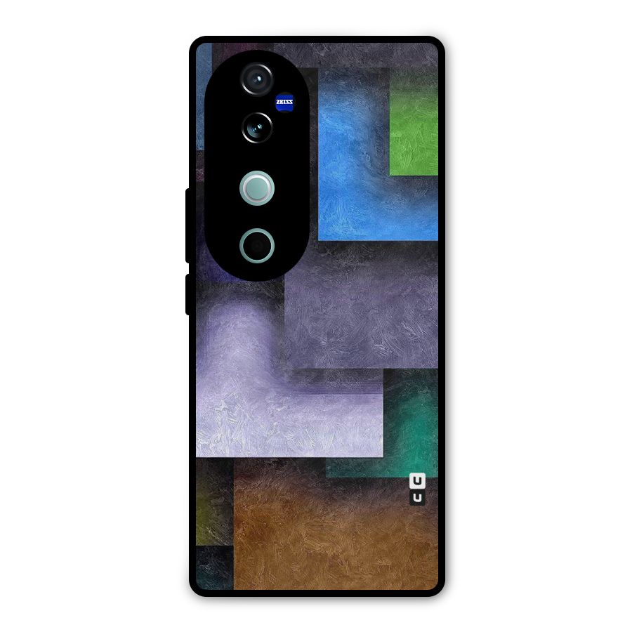 Concrete Squares Metal Back Case for Vivo V40