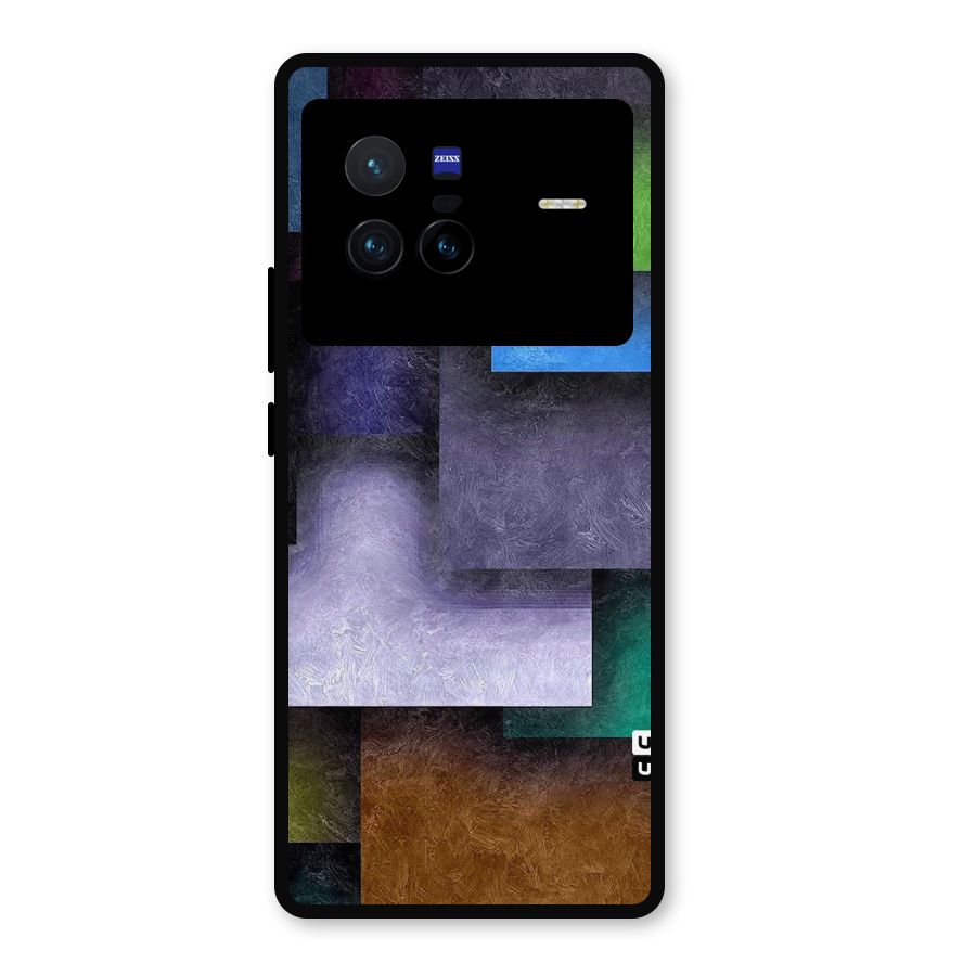 Concrete Squares Metal Back Case for Vivo X80