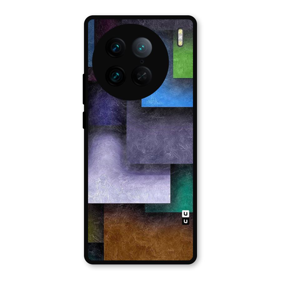 Concrete Squares Metal Back Case for Vivo X90 Pro