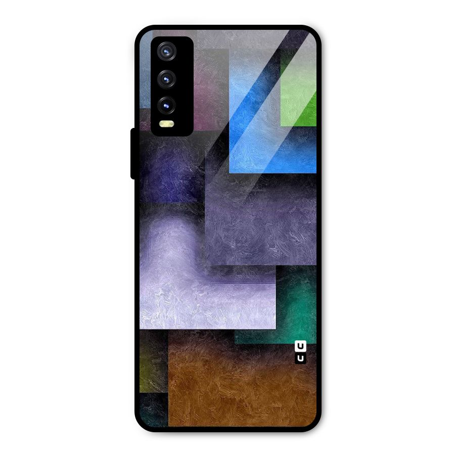 Concrete Squares Metal Back Case for Vivo Y20
