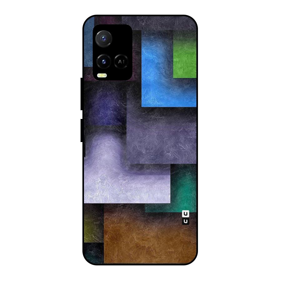 Concrete Squares Metal Back Case for Vivo Y21T