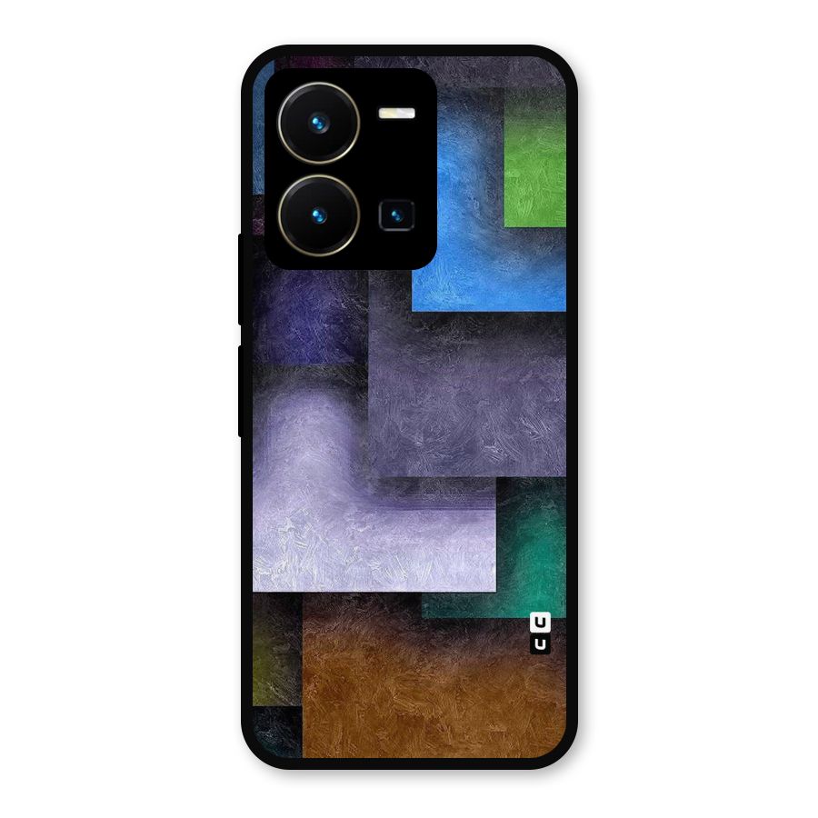 Concrete Squares Metal Back Case for Vivo Y35