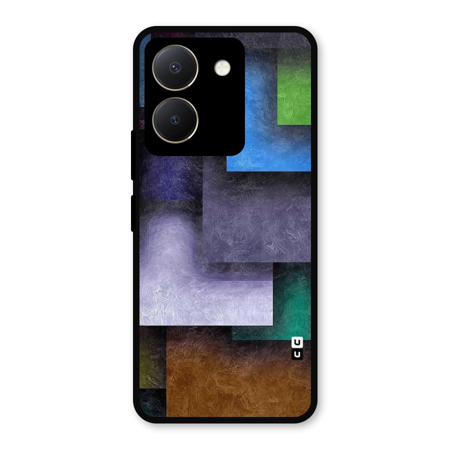 Concrete Squares Metal Back Case for Vivo Y36