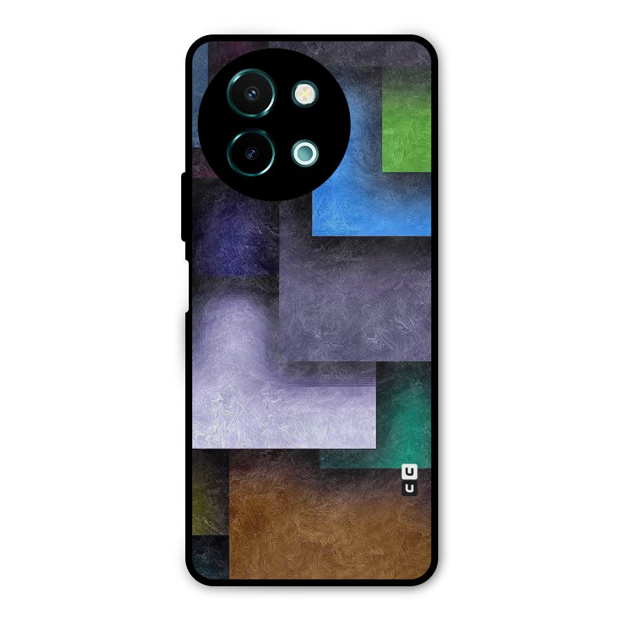 Concrete Squares Metal Back Case for Vivo Y58