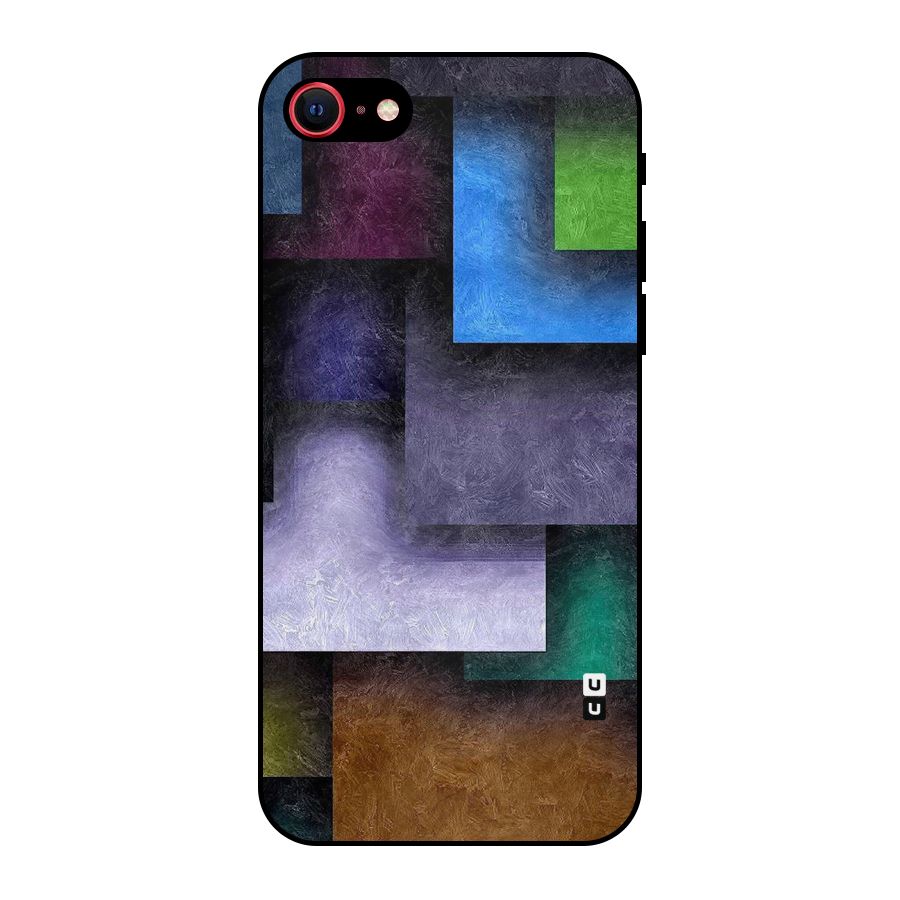 Concrete Squares Metal Back Case for iPhone 7