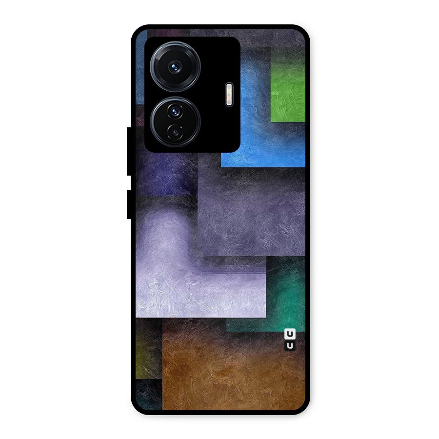 Concrete Squares Metal Back Case for iQOO Z6