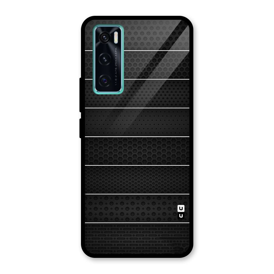 Concrete Stripes Glass Back Case for Vivo V20 SE