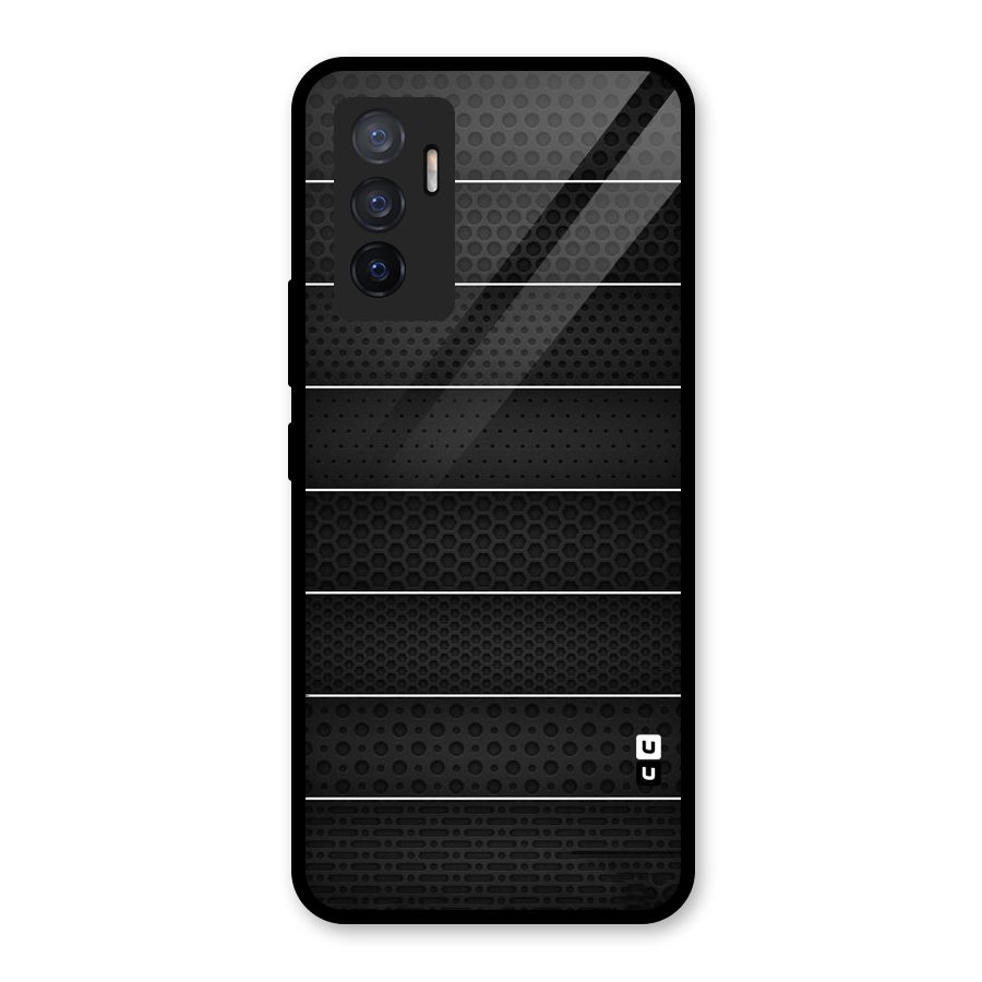 Concrete Stripes Glass Back Case for Vivo V23e