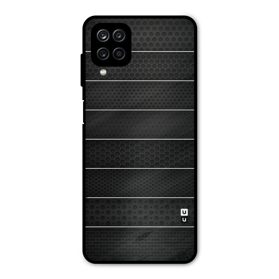 Concrete Stripes Metal Back Case for Galaxy A12