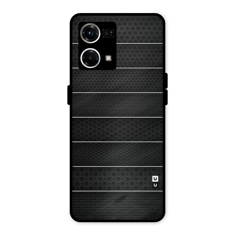 Concrete Stripes Metal Back Case for Oppo F21 Pro 4G
