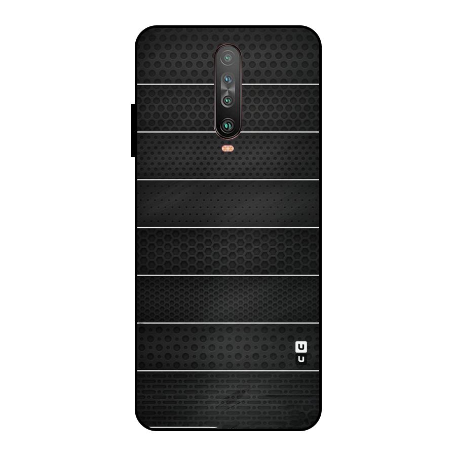 Concrete Stripes Metal Back Case for Poco X2