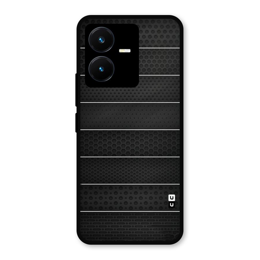 Concrete Stripes Metal Back Case for Vivo Y22