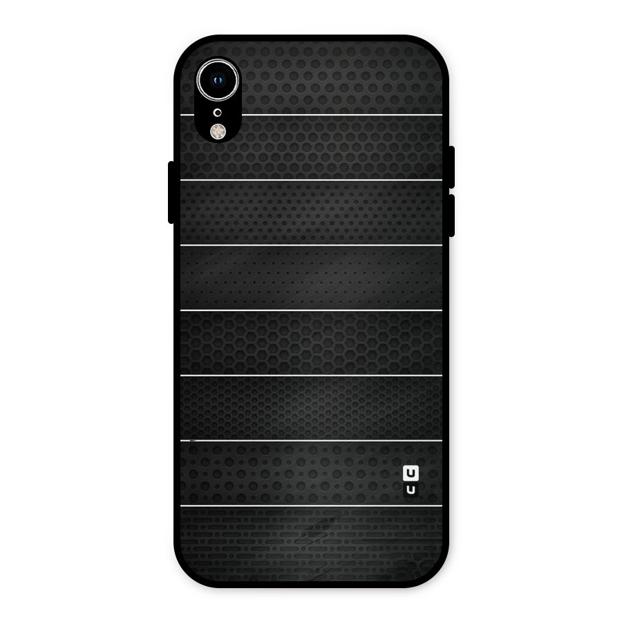 Concrete Stripes Metal Back Case for iPhone XR