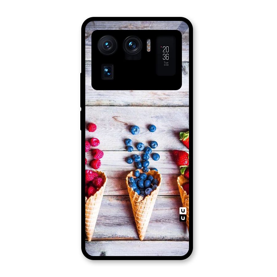 Cone Fruits Design Glass Back Case for Mi 11 Ultra