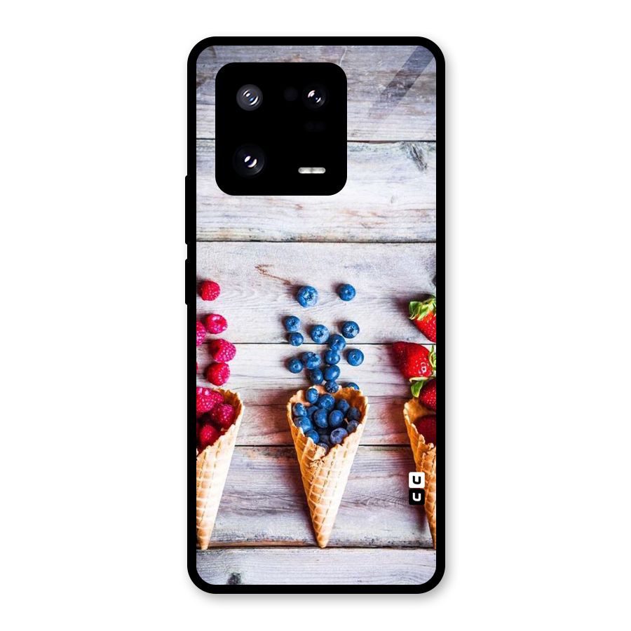 Cone Fruits Design Glass Back Case for Xiaomi 13 Pro
