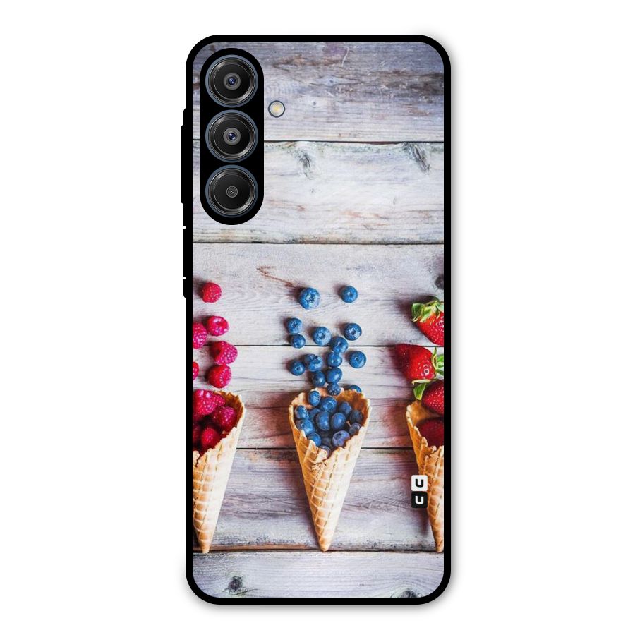 Cone Fruits Design Metal Back Case for Galaxy A16 5G