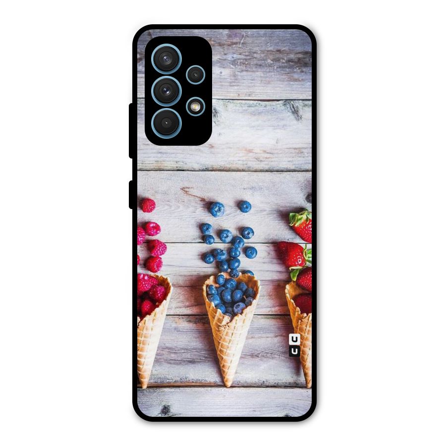 Cone Fruits Design Metal Back Case for Galaxy A32