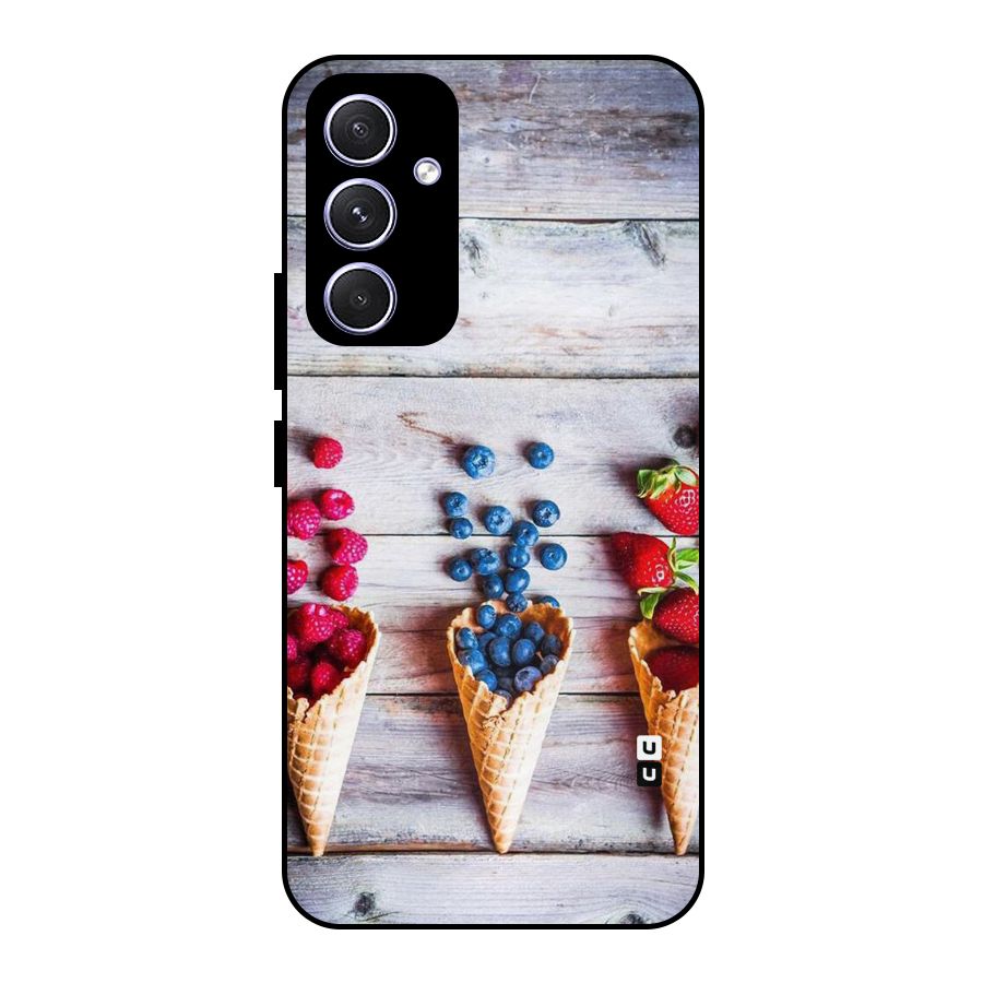 Cone Fruits Design Metal Back Case for Galaxy A54
