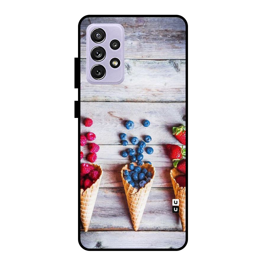 Cone Fruits Design Metal Back Case for Galaxy A72