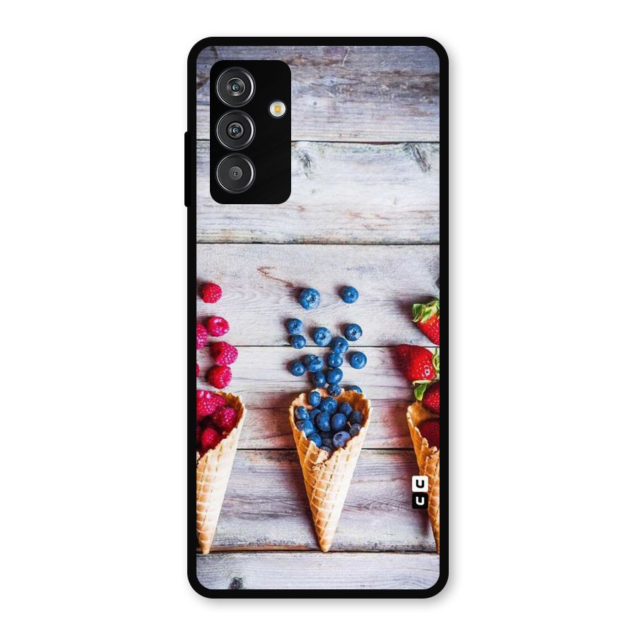 Cone Fruits Design Metal Back Case for Galaxy F13
