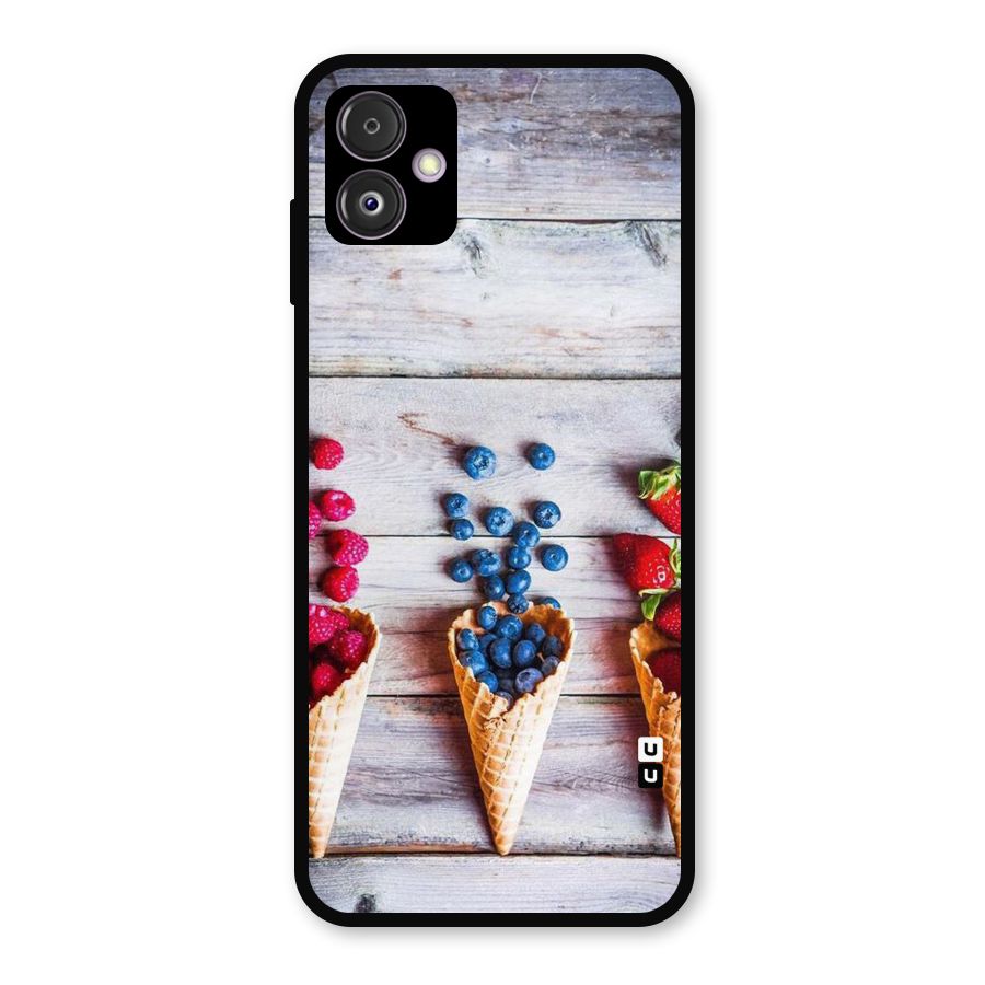 Cone Fruits Design Metal Back Case for Galaxy F14
