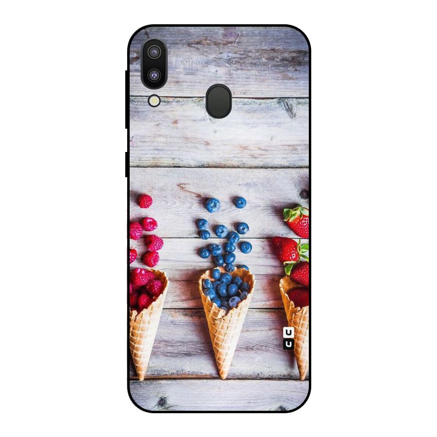 Cone Fruits Design Metal Back Case for Galaxy M20